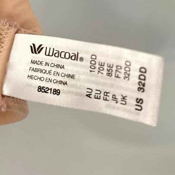Wacoal 852189 How Perfect Wire Free T‑Shirt Bra 32DD Beige NEW - Picture 5 of 5